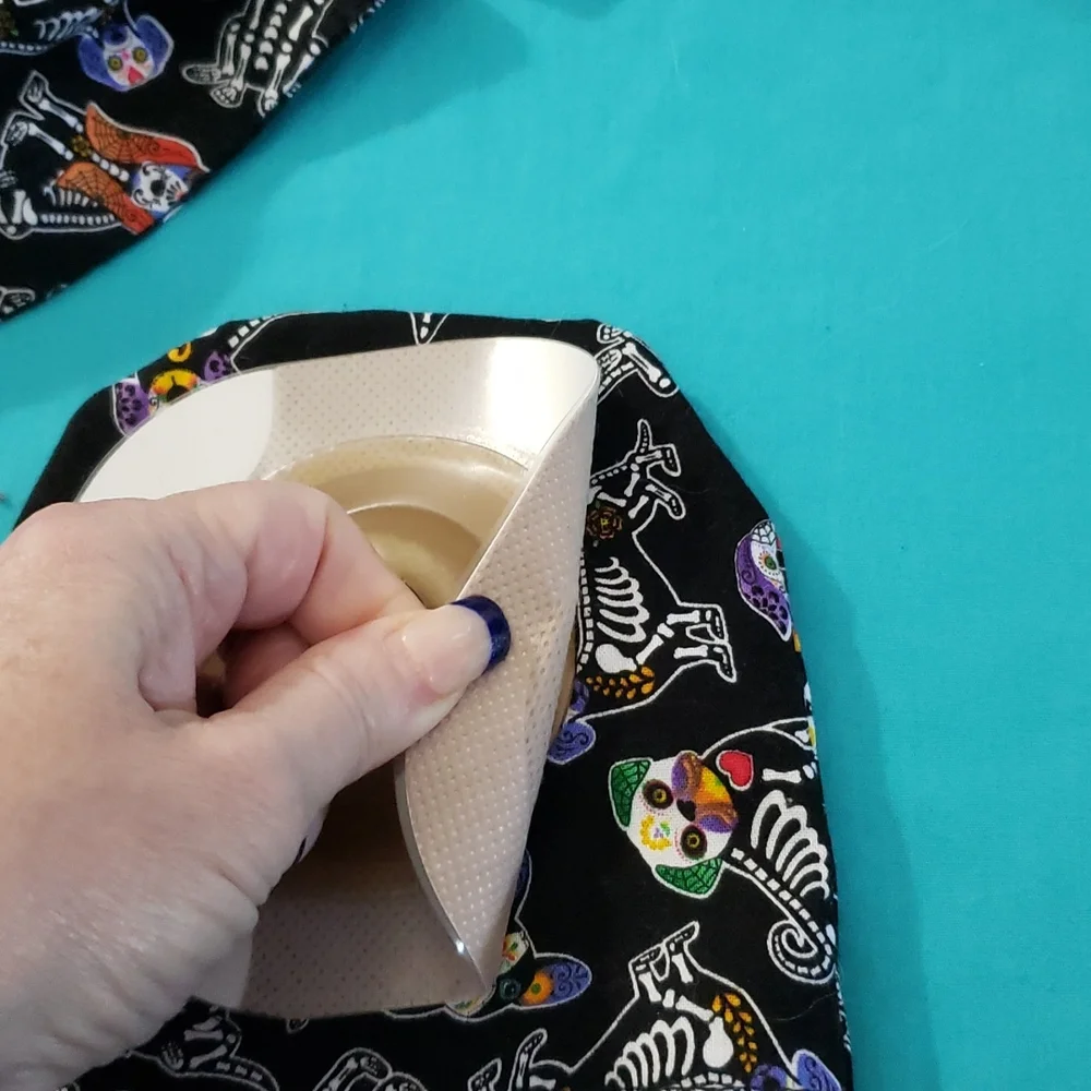 Hand Crafted Ostomy/Iliostomy bag cover w/matching reversible face mask